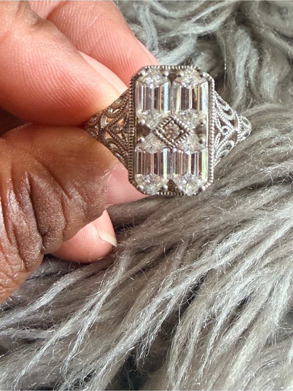 Diamonique x Jane Treacy Heirloom Ring Size 11